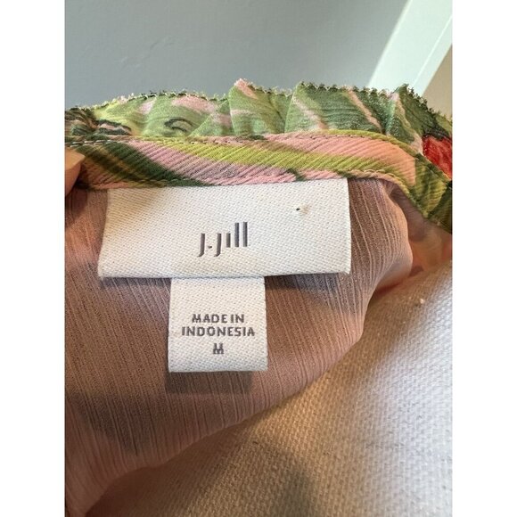 J. Jill Floral Tunic Top Women’s Size M Colorful Feminine Summer Resortwear - Picture 15 of 16